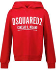 Dsquared2 Boys Logo Hoodie Red