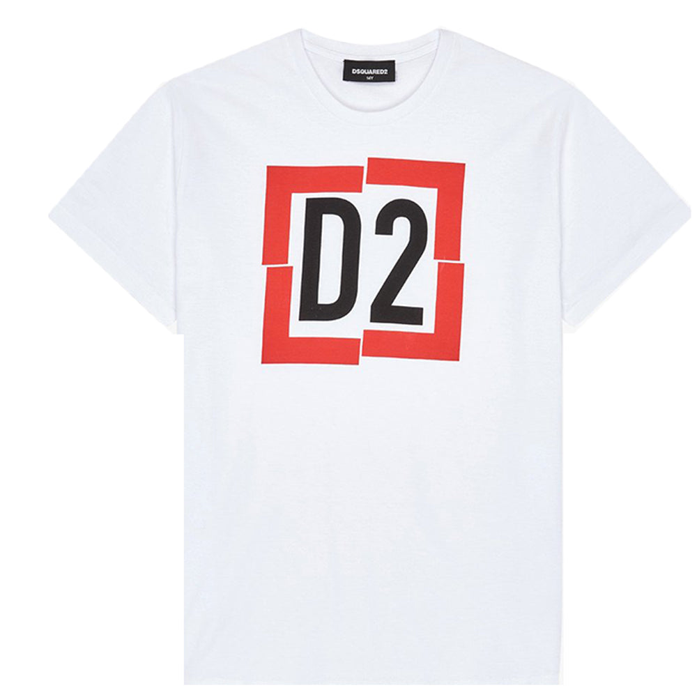 Dsquared2 Boys D2 Logo T-shirt White