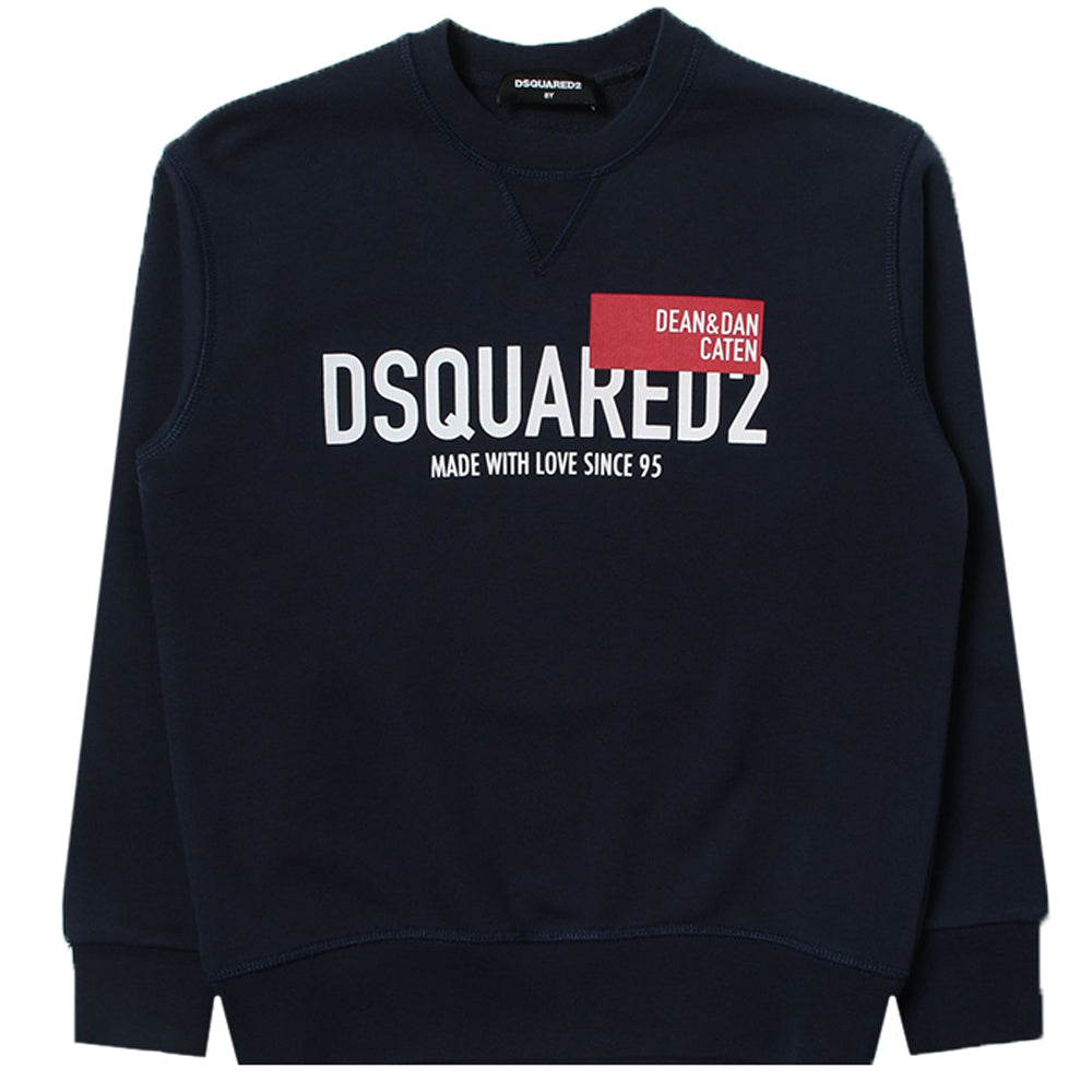 Dsquared2 Boys Logo Sweater Navy