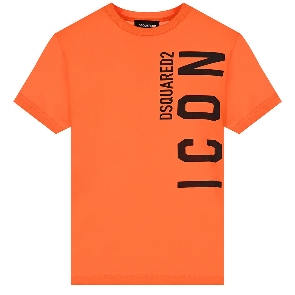 Dsquared2 Boys Icon Logo T-shirt Orange