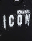 Dsquared2 Boys Spray Icon T-shirt Black