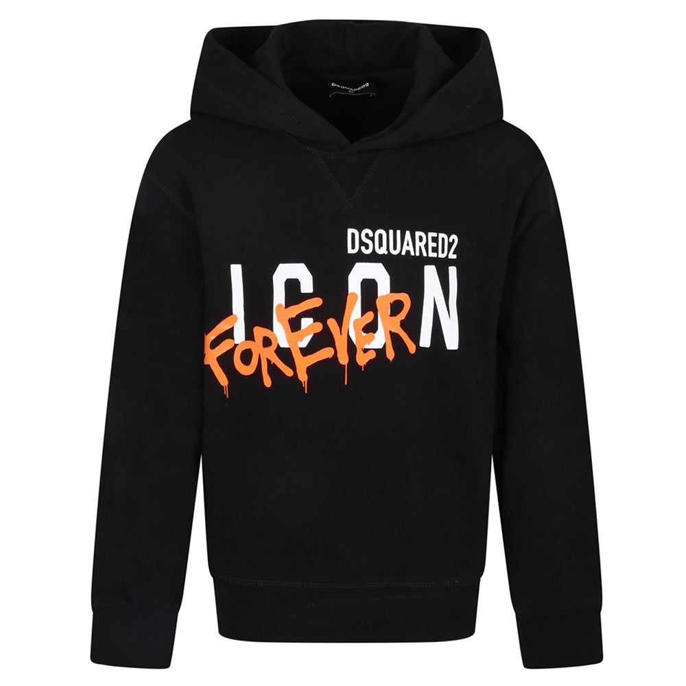 Dsquared2 Boys Forever Icon Hoodie Black