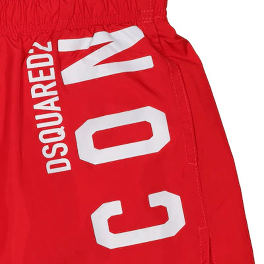 Dsquared2 Boys Icon Swim Shorts Red