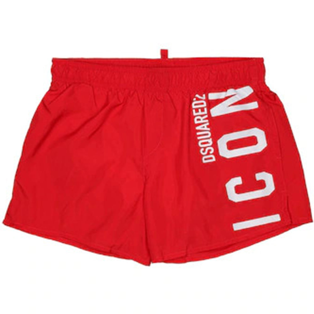 Dsquared2 Boys Icon Swim Shorts Red