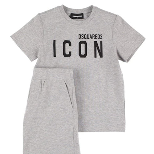 Dsquared2 Baby Boys T-shirt And Shorts Set Grey