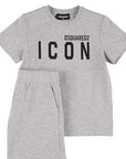 Dsquared2 Baby Boys T-shirt And Shorts Set Grey