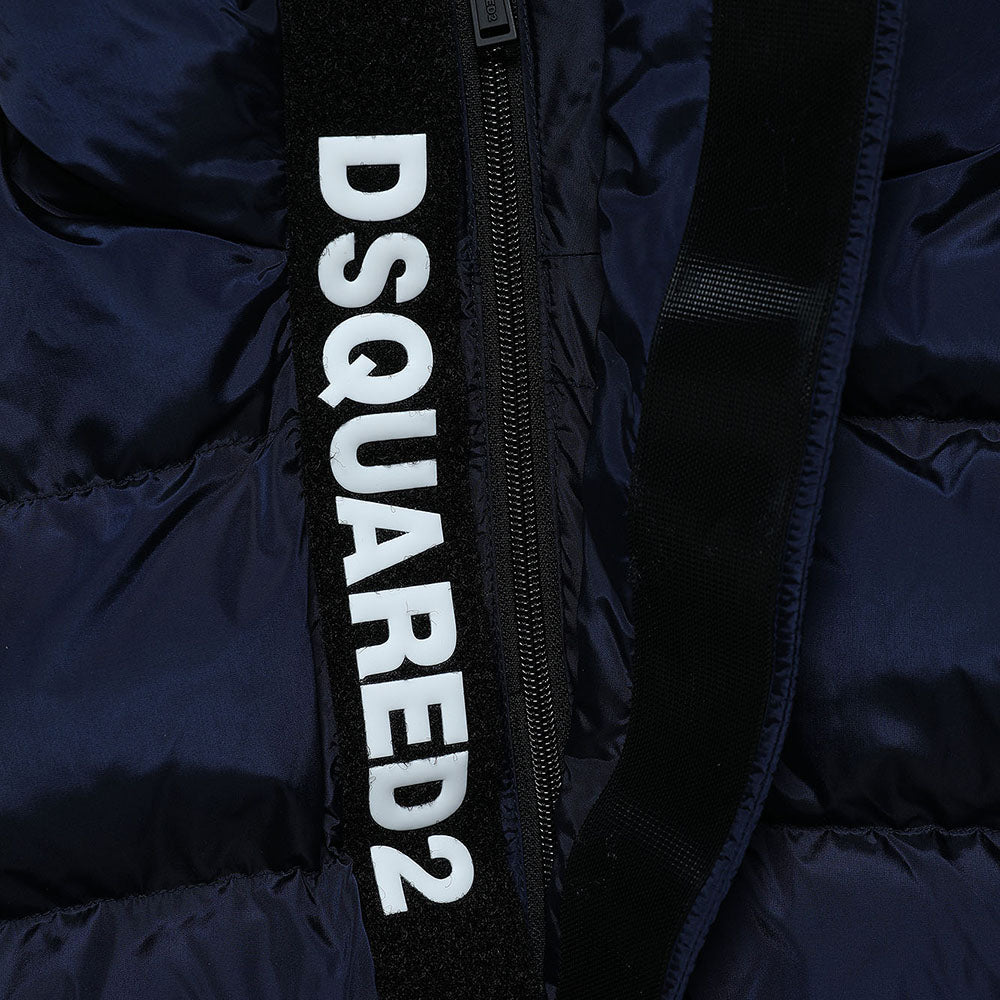 Dsquared2 Boys Hooded Puffer Jacket Navy