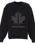 Dsquared2 Boys Maple Leaf Logo Print Sweater Black