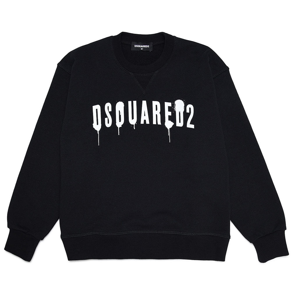 Dsquared2 Boys Splatter Logo Sweater Black