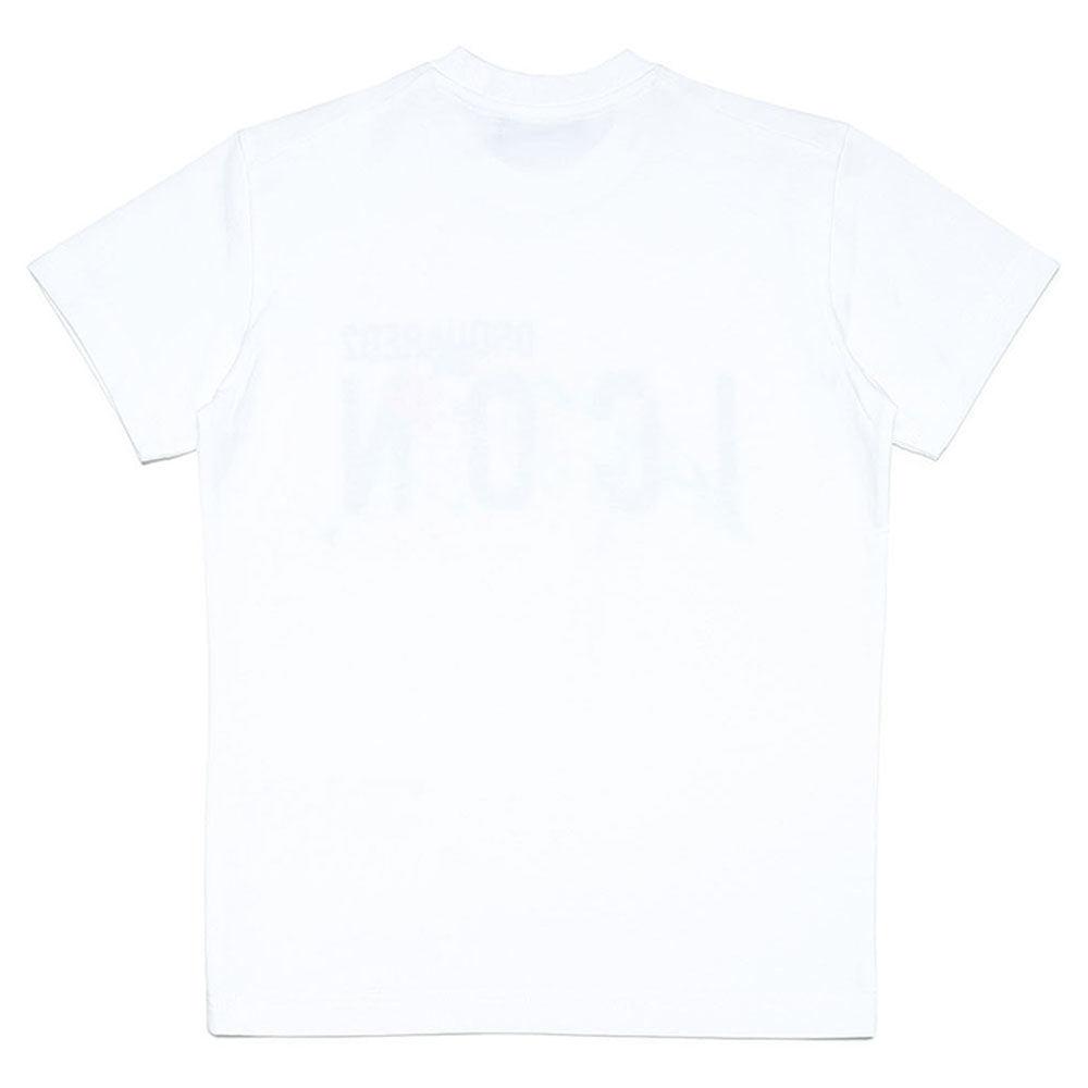 Dsquared2 Boys Paint Splatter Logo T-shirt White