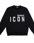 Dsquared2 Boys Icon Logo Print Sweater Black