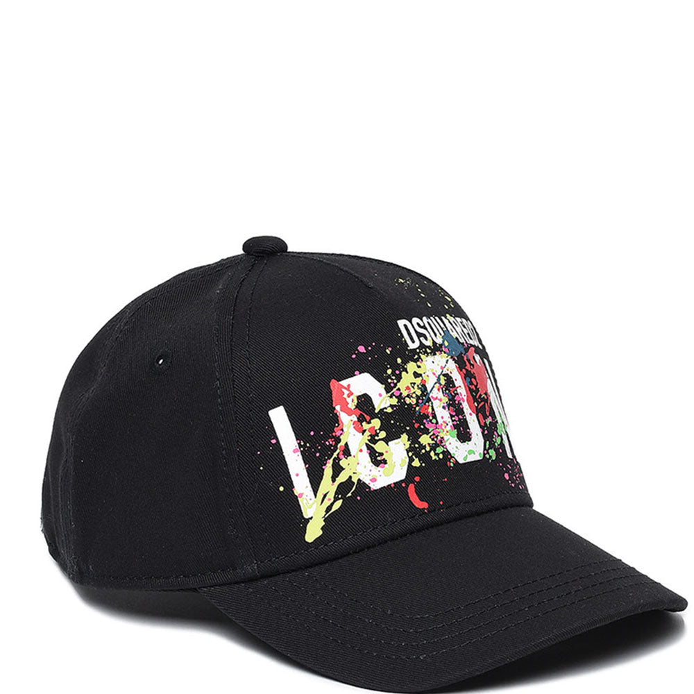 Dsquared2 Boys Paint Splatter Icon Cap Black