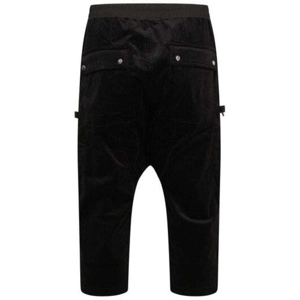 Rick Owens DRKSHDW Mens Bauhaus Cropped Cargo Pants Black