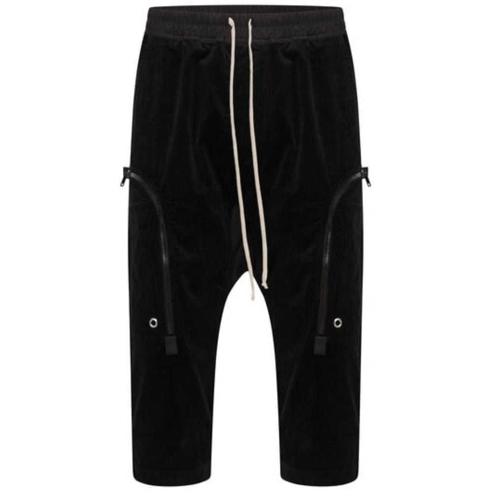 Rick Owens DRKSHDW Mens Bauhaus Cropped Cargo Pants Black