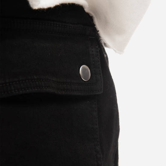 Rick Owens DRKSHDW Mens Bauhaus Cropped Cargo Pants Black