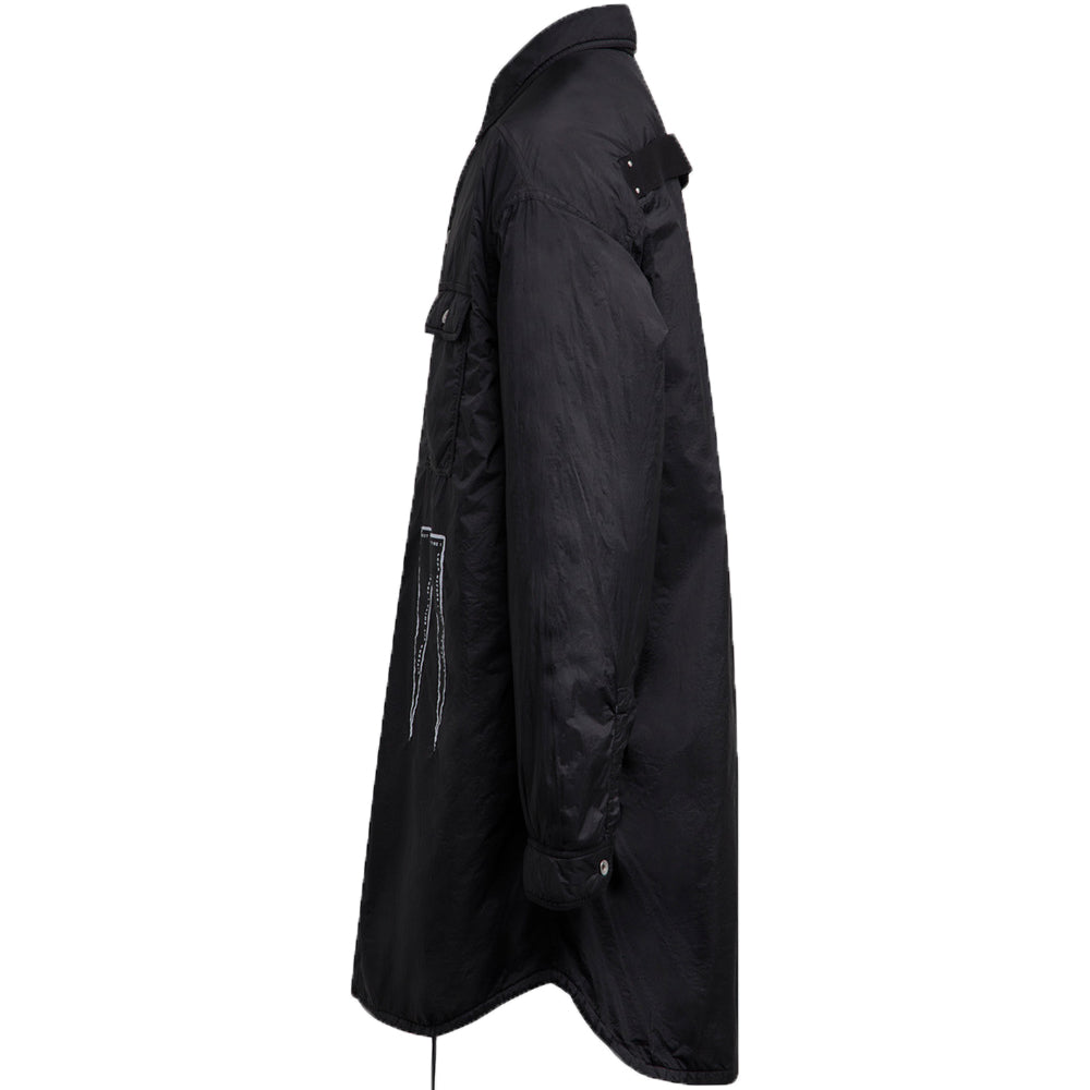 Rick Owens DRKSHDW Mens Long SHIRT jacket Black