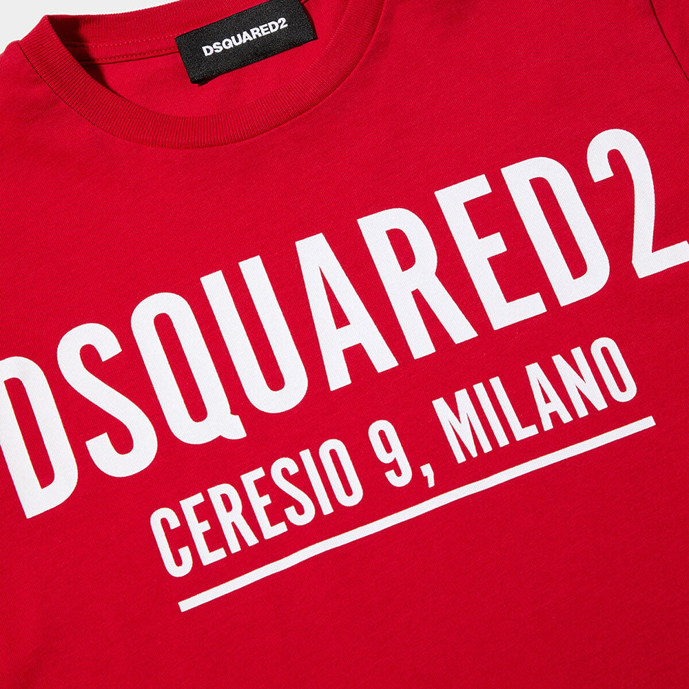 Dsquared2 Kids Cotton T-shirt Red