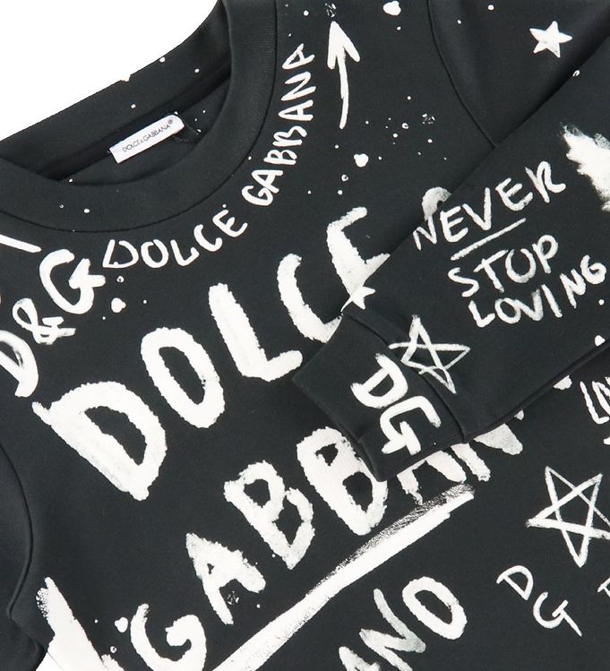 Dolce &amp; Gabbana Boys Graffiti Sweater Black