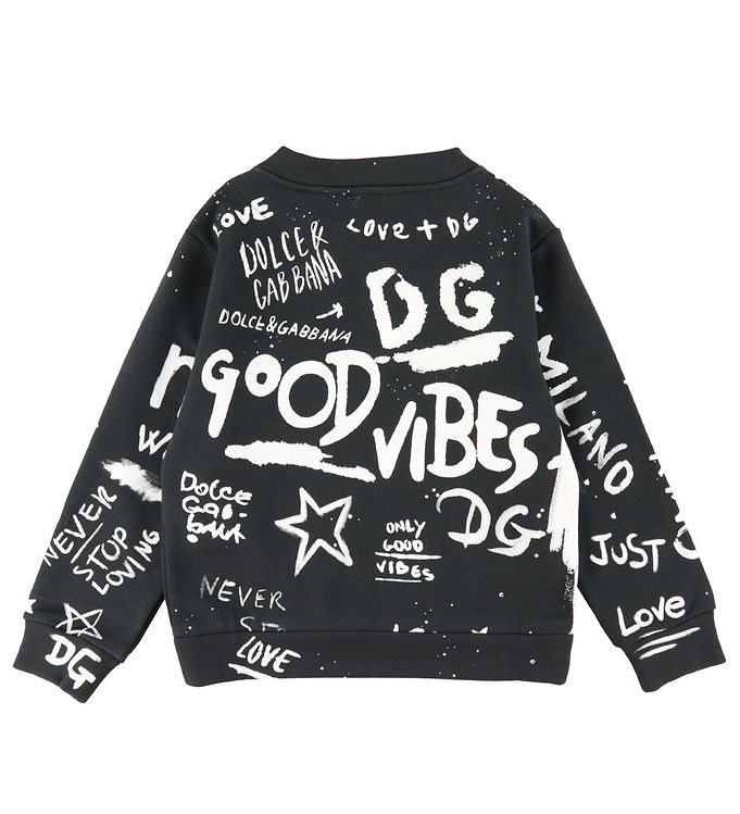 Dolce &amp; Gabbana Boys Graffiti Sweater Black