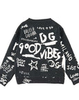 Dolce & Gabbana Boys Graffiti Sweater Black