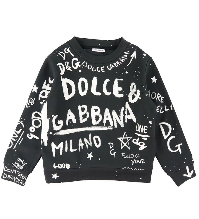 Dolce &amp; Gabbana Boys Graffiti Sweater Black