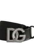 Dolce & Gabbana Boys Logo Buckle Belt Black