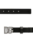 Dolce & Gabbana Boys Logo Buckle Belt Black