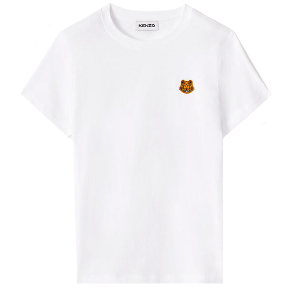 Kenzo Mens Tiger Crest T-Shirt White