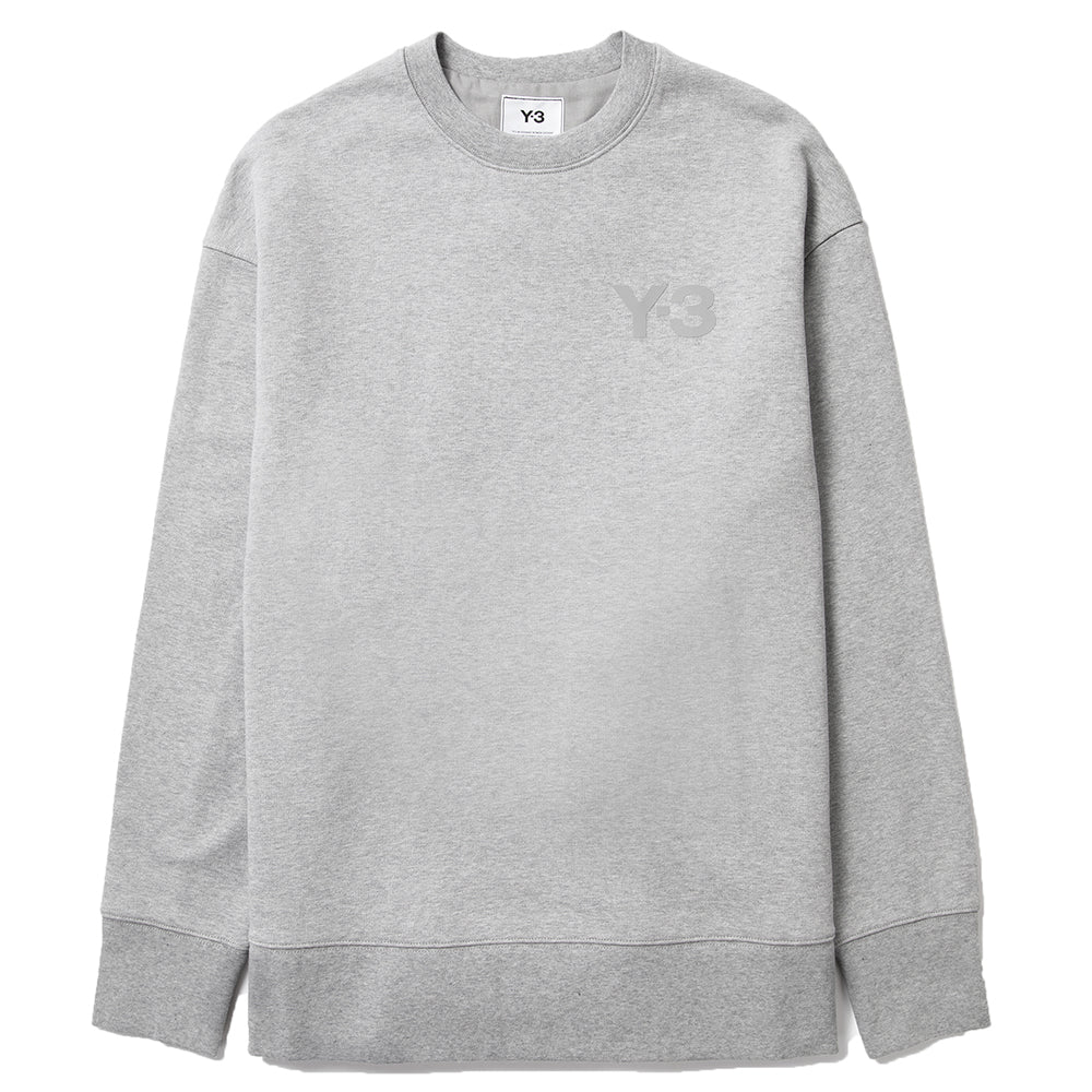 Y-3 Mens Chest Logo Sweater Grey