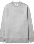 Y-3 Mens Chest Logo Sweater Grey