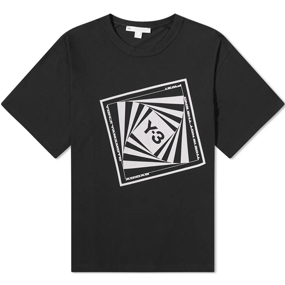 Y-3 Mens Optimistic Illusions T-shirt Black