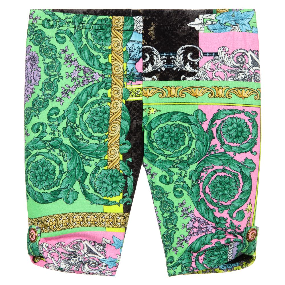 Versace Baby Girls Leggings Green