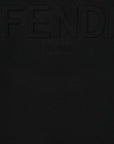 Fendi Boys Embossed Logo Hoodie Black