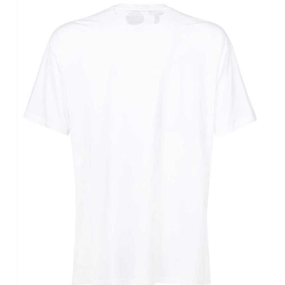 Maison Margiela Mens Slogan Print Round-Neck T-shirt White