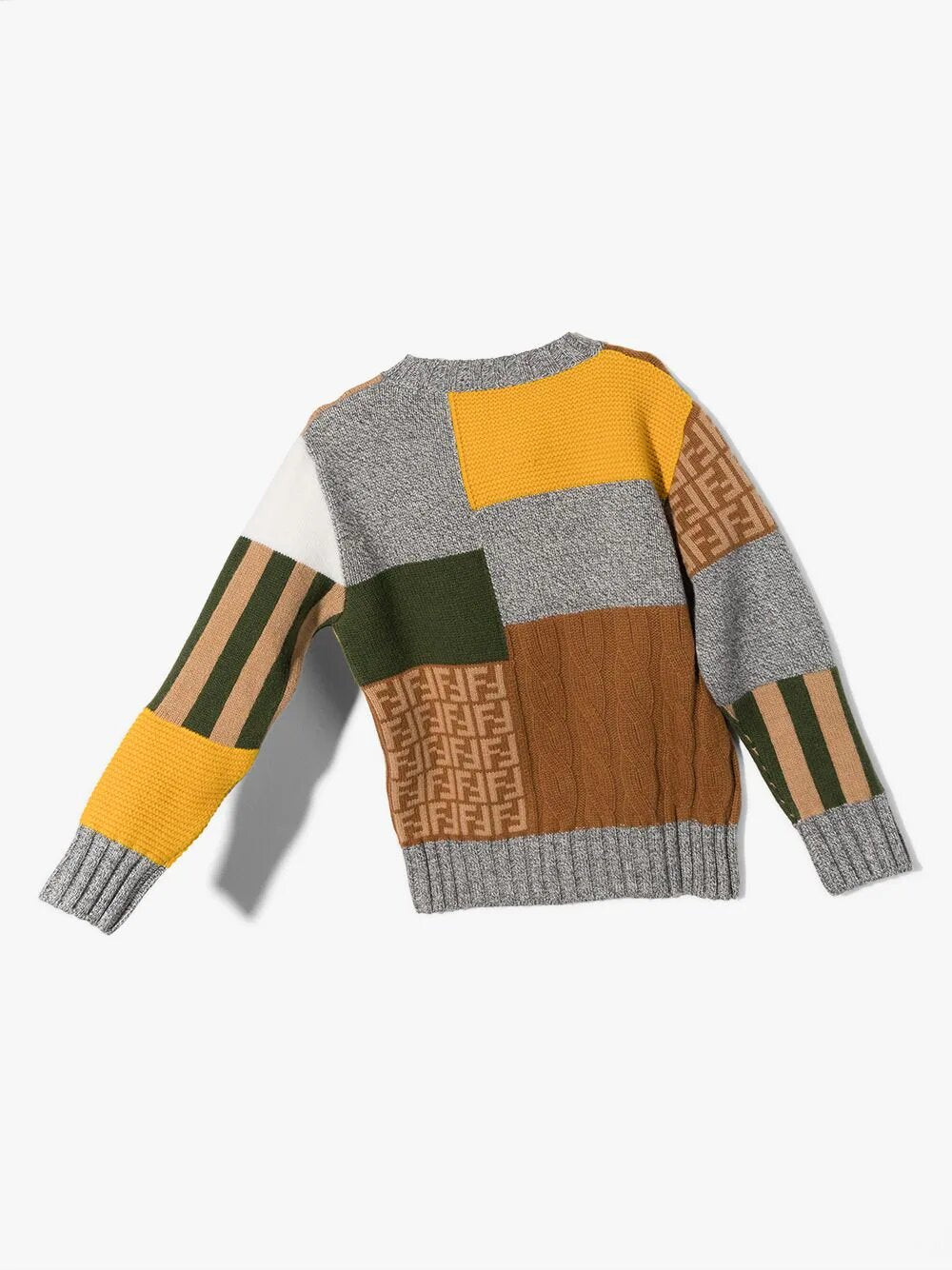 Fendi Boys FF Wool Jumper Brown
