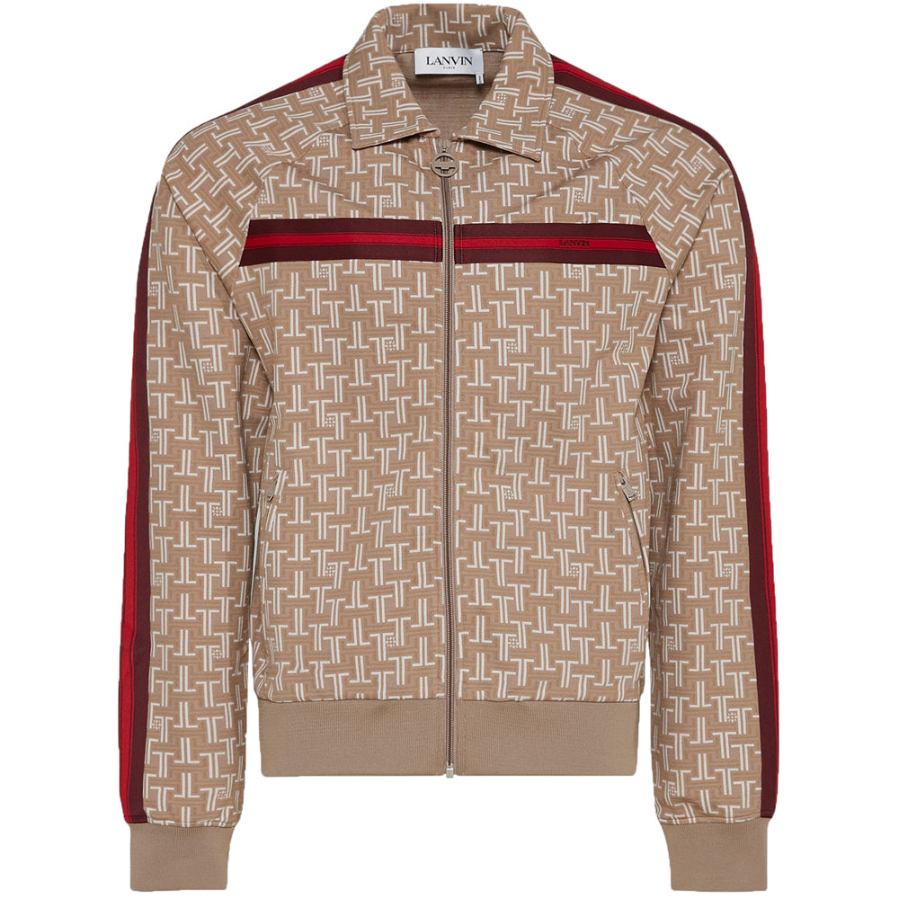 Lanvin Men&#39;s Sweater Zip Top Beige