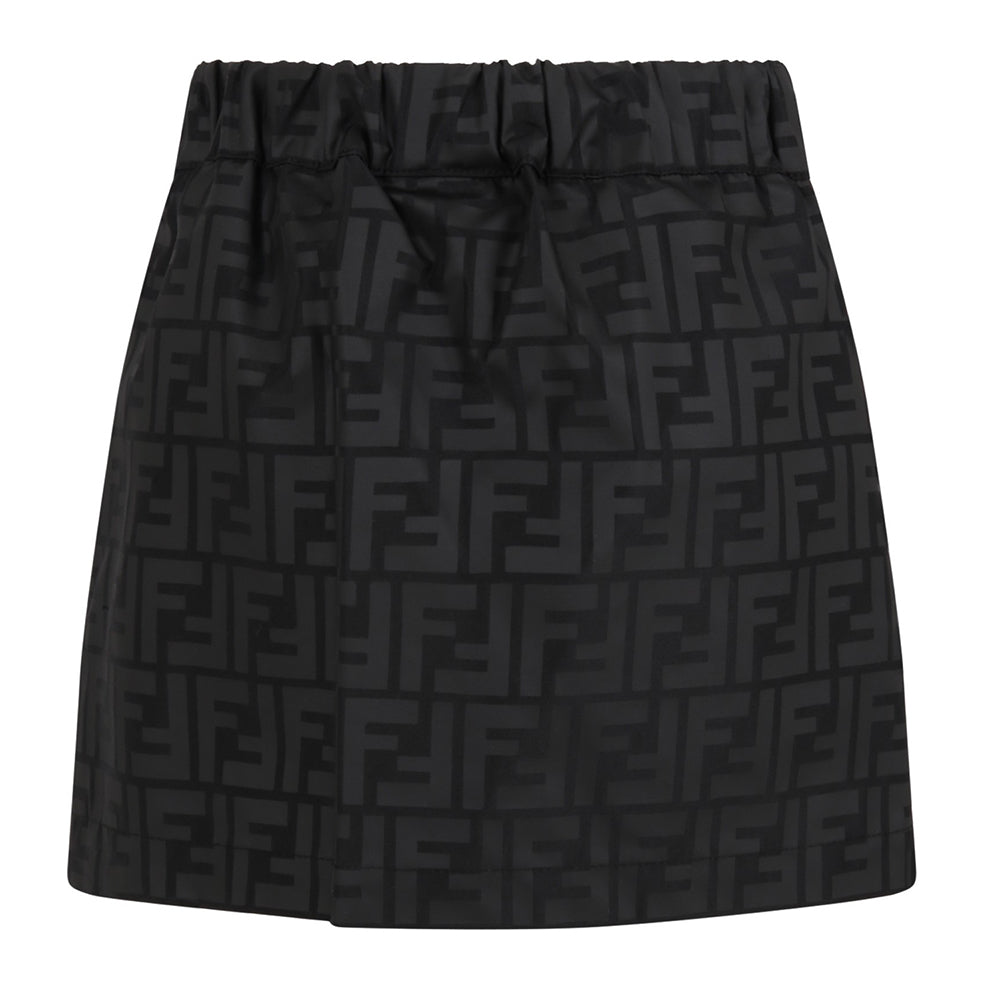 Fendi Girls FF Logo Skirt Black