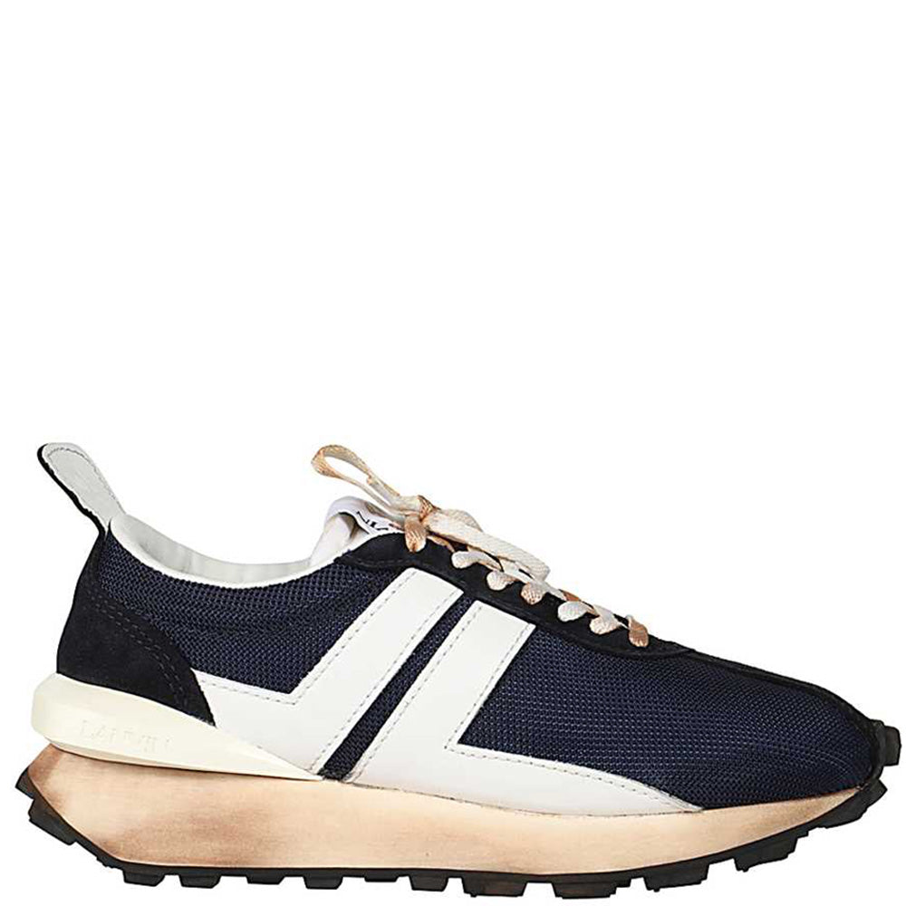 Lanvin Mens Running Mesh Sneakers Navy