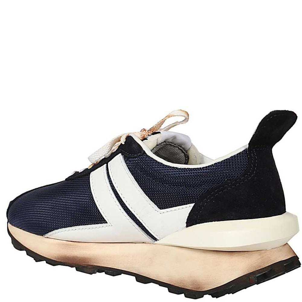 Lanvin Mens Running Mesh Sneakers Navy