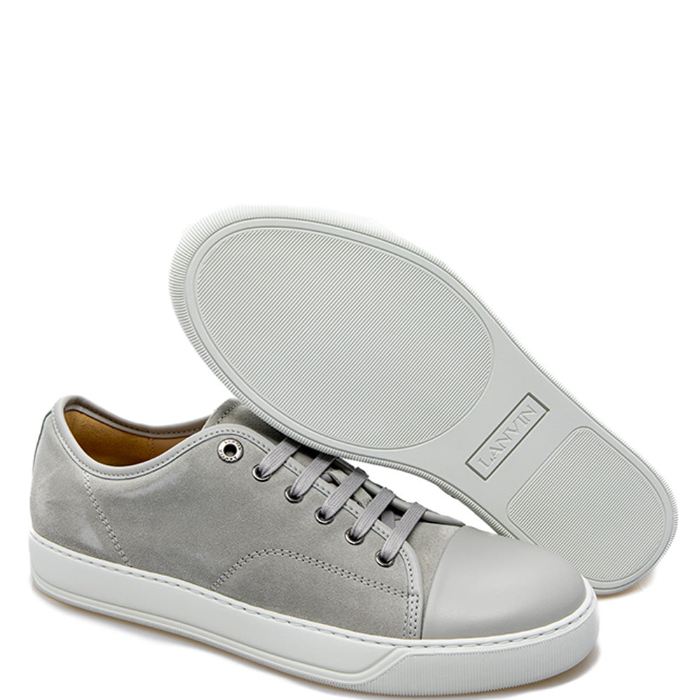 Lanvin Mens DBB1 Suede Leather Sneakers Grey