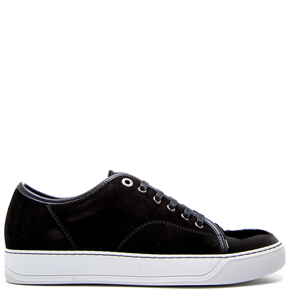 Lanvin Mens DBB1 Suede Leather Sneakers Black