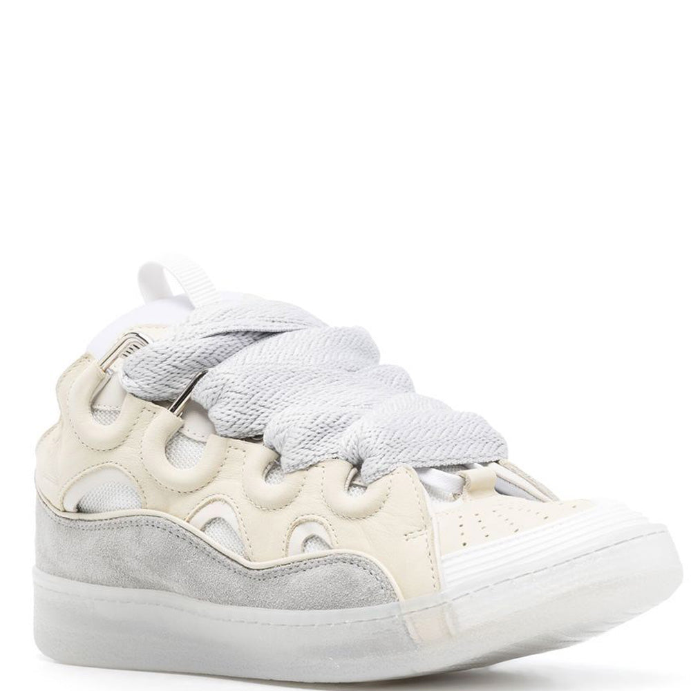 Lanvin Mens Curb Sneakers Beige