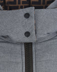 Fendi Unisex Reversible Padded Jacket Silver