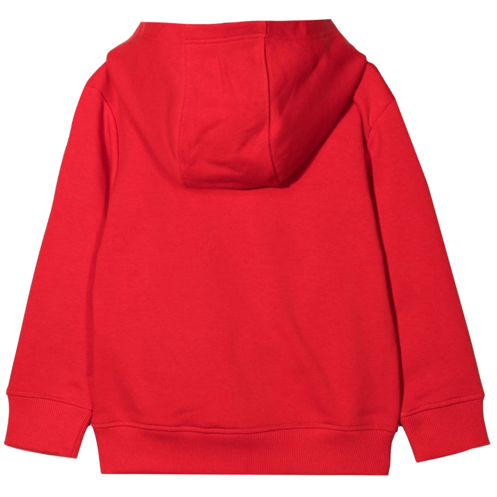 Givenchy Boys Logo Embossed Hoodie Red