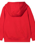Givenchy Boys Logo Embossed Hoodie Red