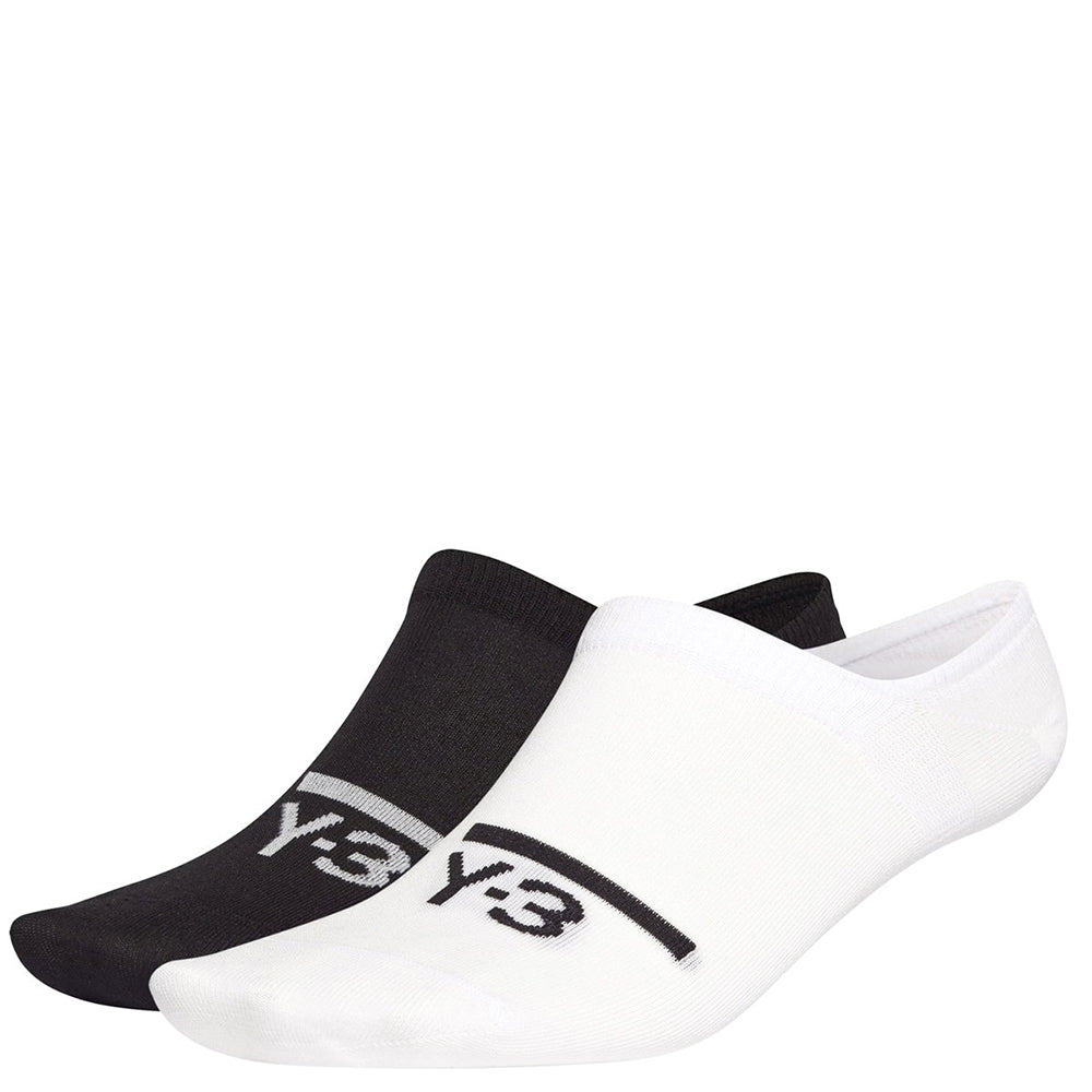 Y-3 Mens 2 pack Ankle Socks Black/White