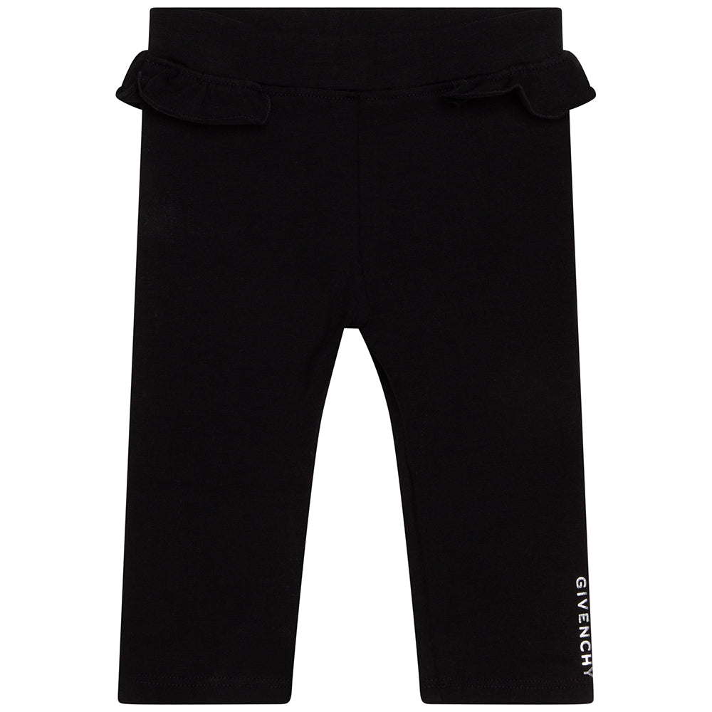 Givenchy Baby Girls Ruffle Leggings Black