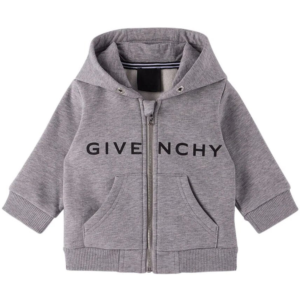 Givenchy Baby Boys 4g Logo Zip Hoodie Grey