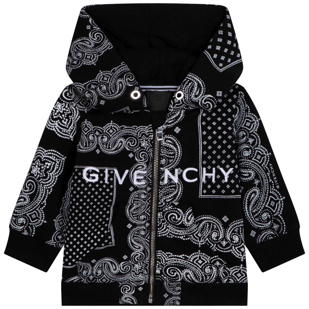 Givenchy Baby Boys Bandana Print Hoodie Black