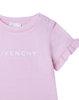 Givenchy Baby Girls Logo T-shirt Pink